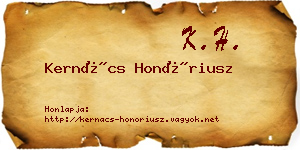 Kernács Honóriusz névjegykártya